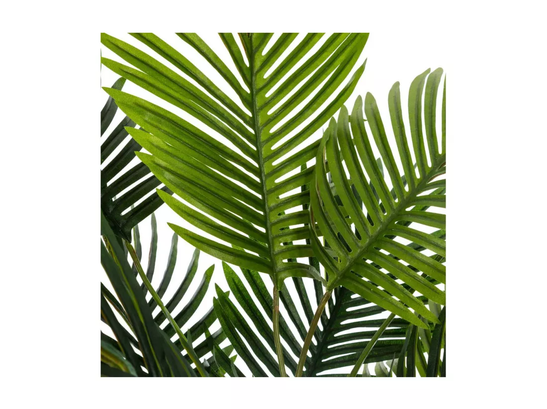 Plante artificielle Palmier dans un pot en céramique pied en bois H 72 cm