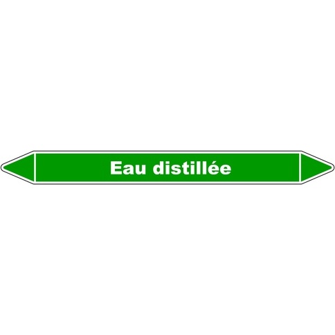 Marqueur Tuyauterie - Eau distillée - Vinyle Laminé - NFX 08-105