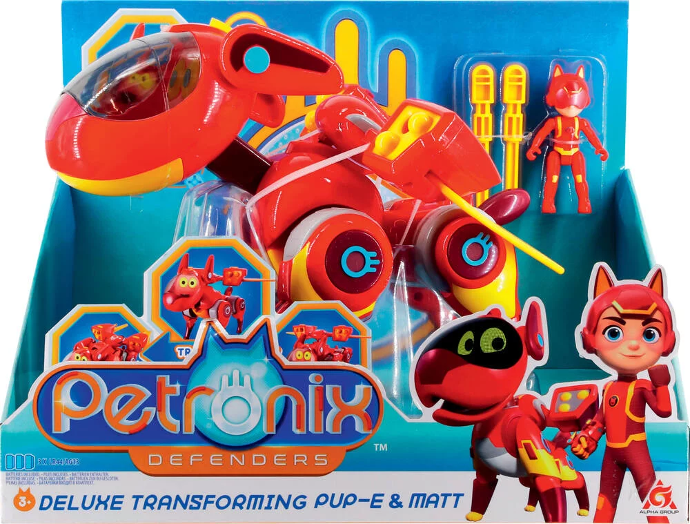PETRONIX - VEHICULE  TRANSFORMABLE PUP-E -  FIGURINE MATT 7,5 CM