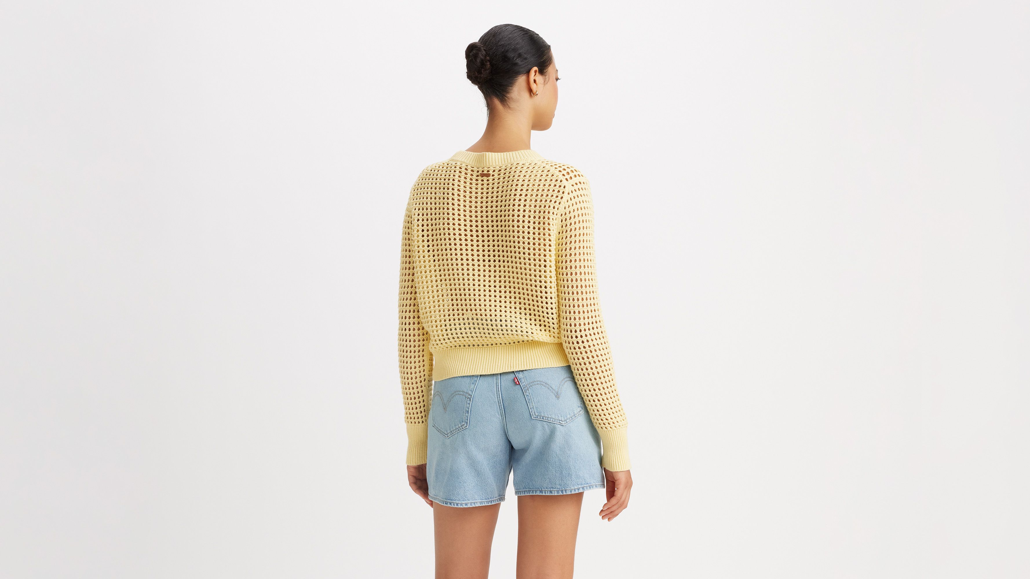 Haut manche longue maille crochetée Superbloom - Anise Flower - Jaune