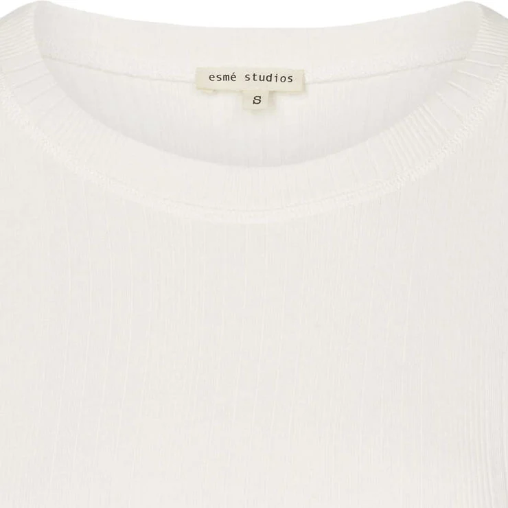 esmé studios ESLotus 2/4 Sleeve Tee GOTS Snow white