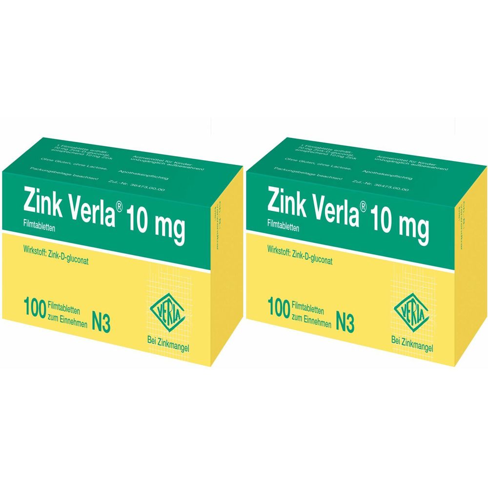 Zink Verla® 10 mg Filmtabletten