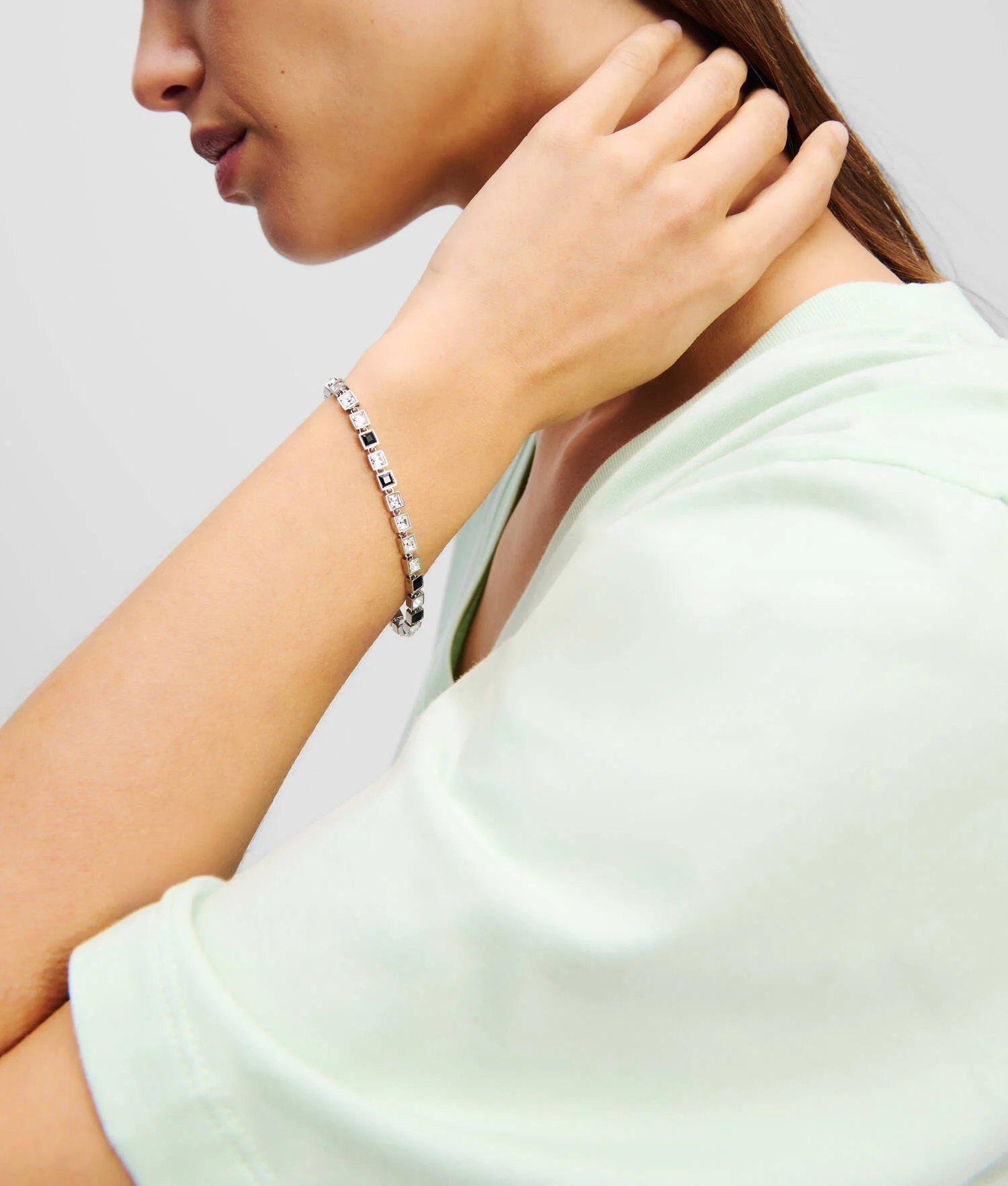 Bracelet de cristaux noirs - Bronze