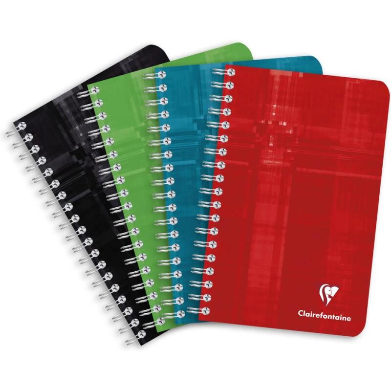 Carnet reliure intégrale 11x17cm 50 feuilles grands carreaux Couleur aléatoire - Assortis