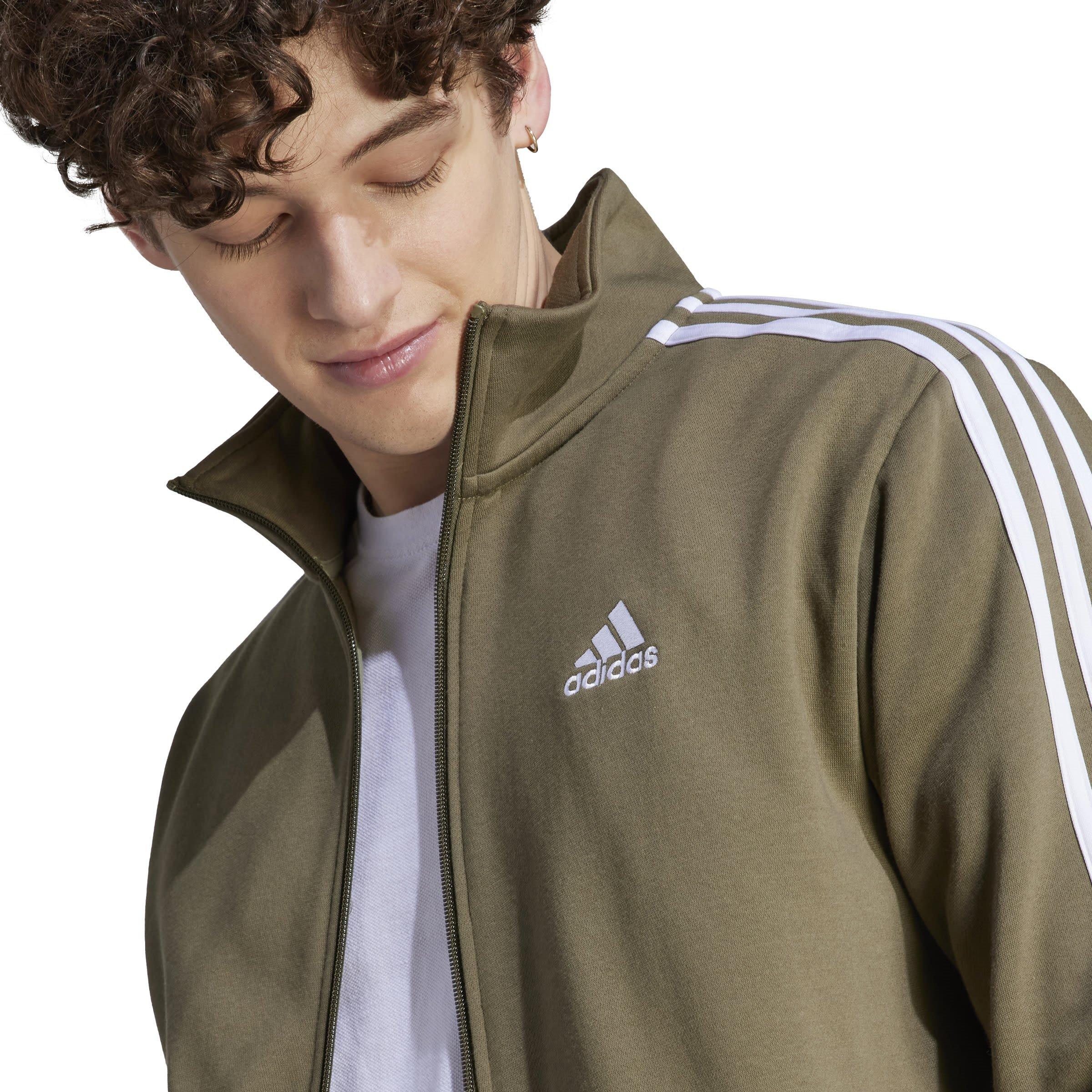 adidas 3 Stripes Fleece Tracksuit Mens