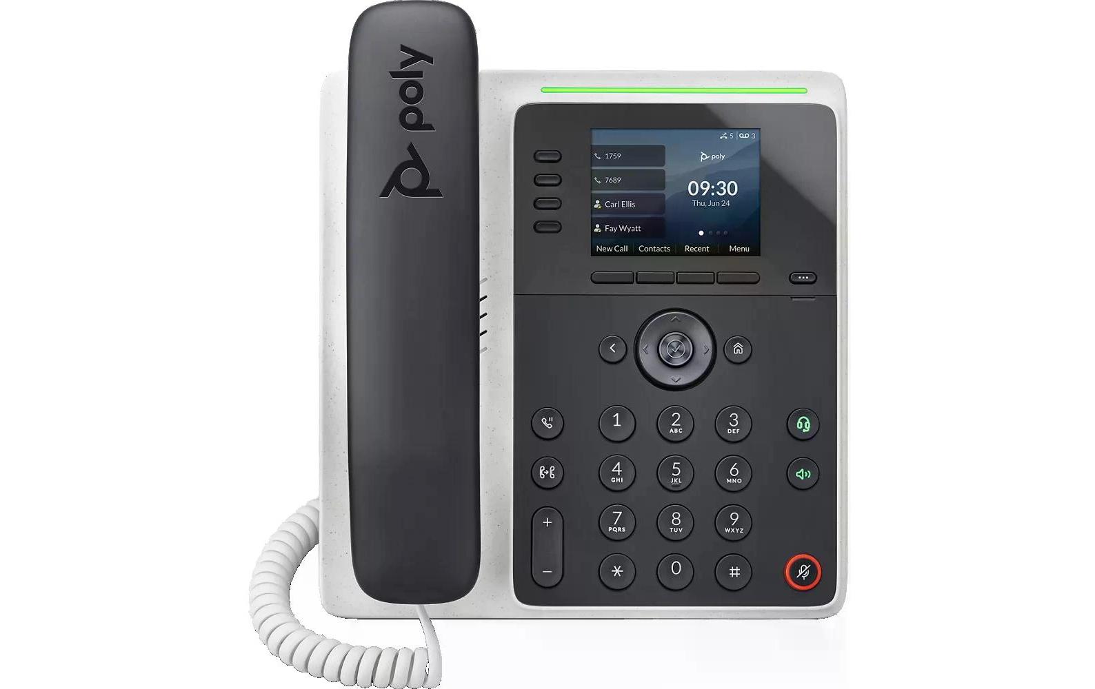Tischtelefon Poly Edge E220 Schwarz/WeissVielseitiges Telefon in elegantem Design