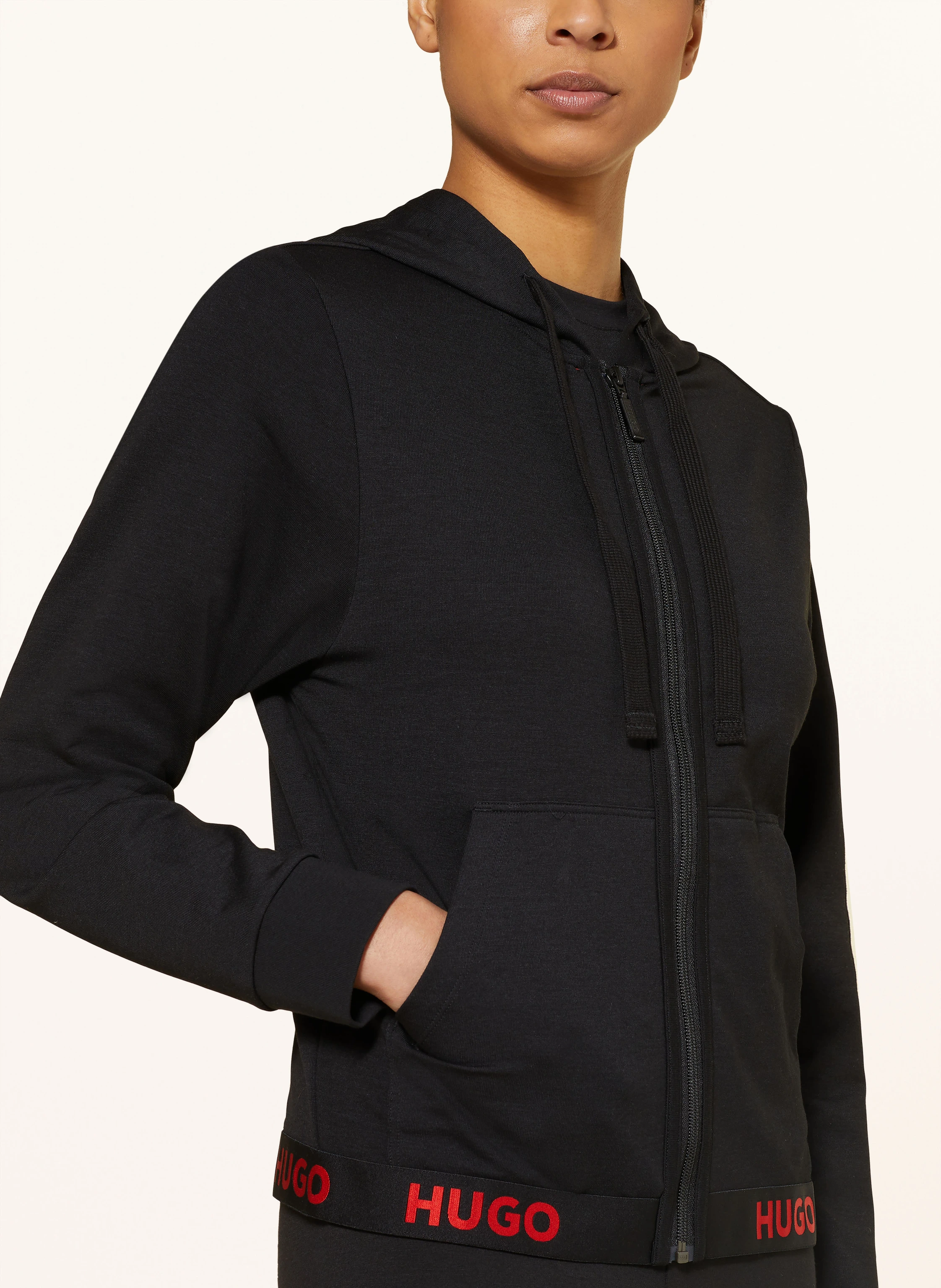 HUGO Lounge-Sweatjacke SPORTY LOGO