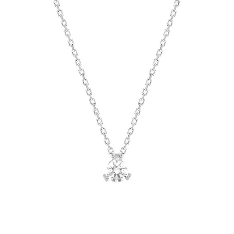 Collier Femme - Or 18 Carats - Diamant 0,18 Carats - Longueur : 42 cm
