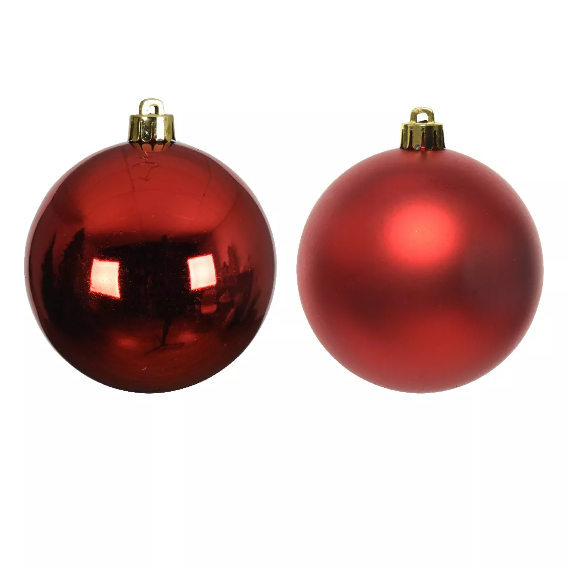 Lot de 4 boules de Noël (D100 mm) Alpine Rouge