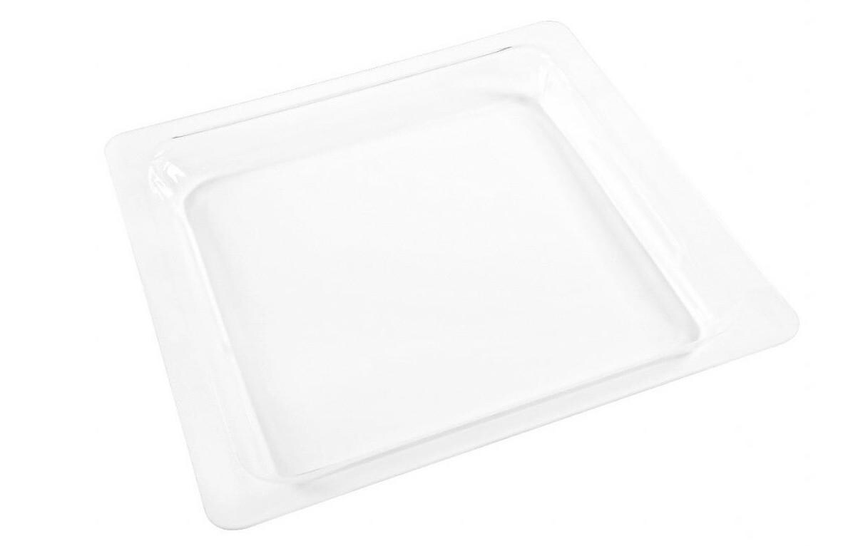 Auflaufform DMGS 30 L Eckig, WeissFlache Glasschale für die Zubereitung von Speisen im Mikrowellenbetrieb