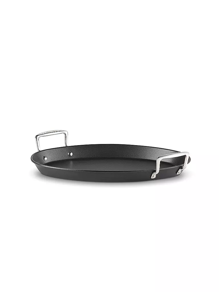 LE CREUSET Aluminium-Antihaft ovale Pfanne 40cm Schwarz schwarz