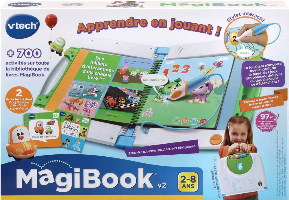 LIVRE MAGIBOOK V2 STARTER PACK VERT + LIVRE CORY BOLIDES VERT