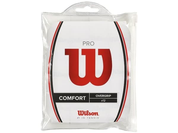 Wilson WRZ4016WH, Overgrep, Tennis, Hvit, Monoton, 12 stykker