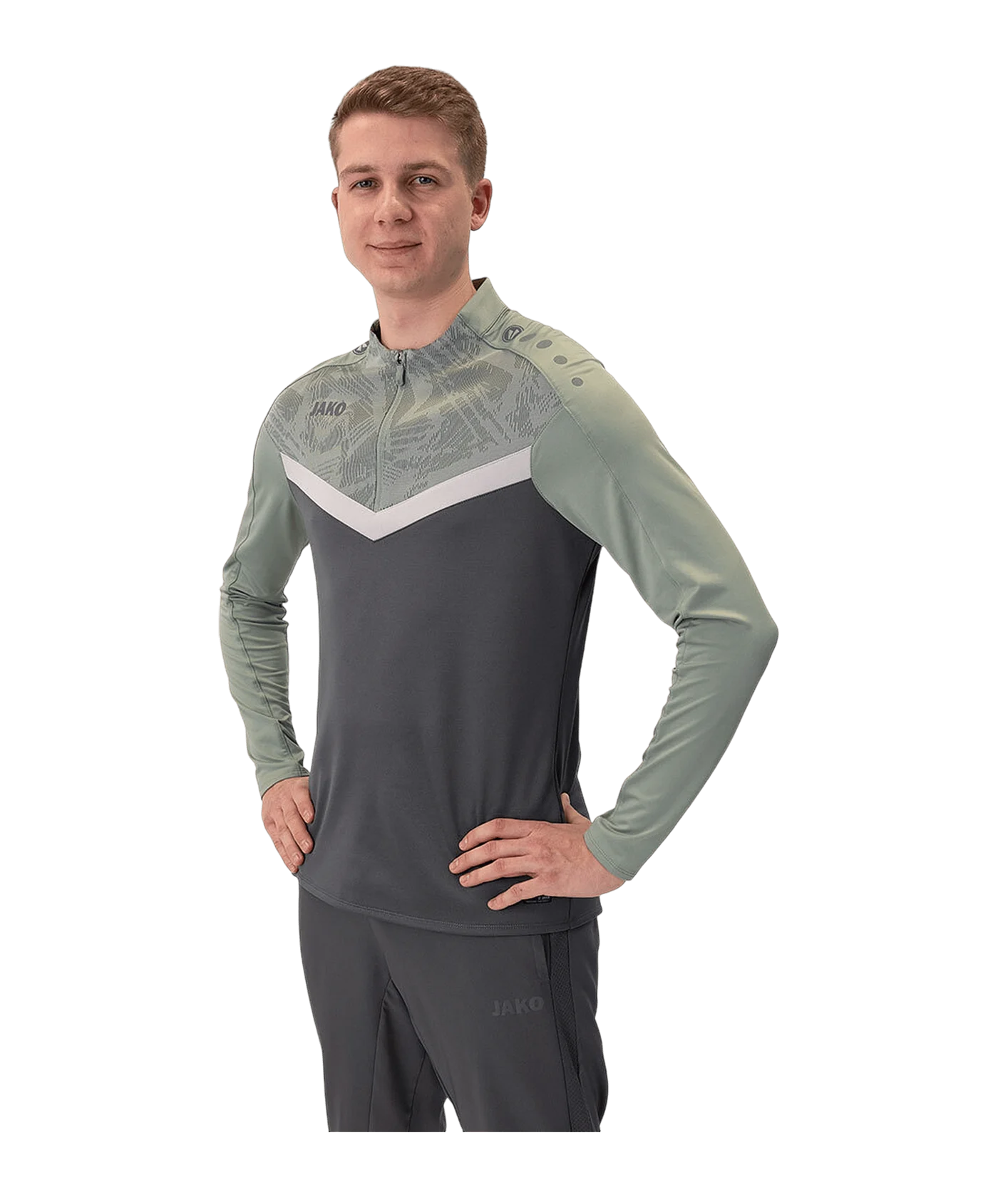 JAKO Iconic HalfZip Sweatshirt Grau F852