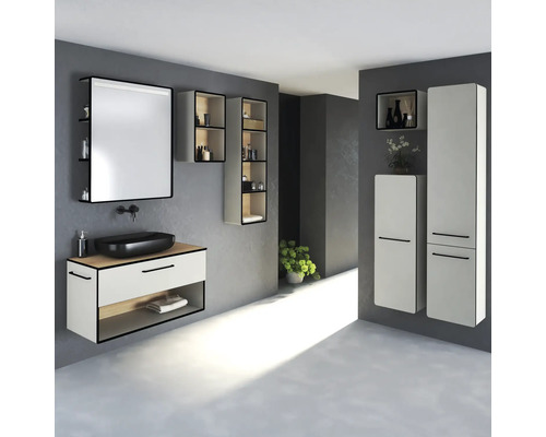 Open wandkast Devo Sonus 2.0 BxHxD 38x32.5x28 cm dakar suède mat/eiken