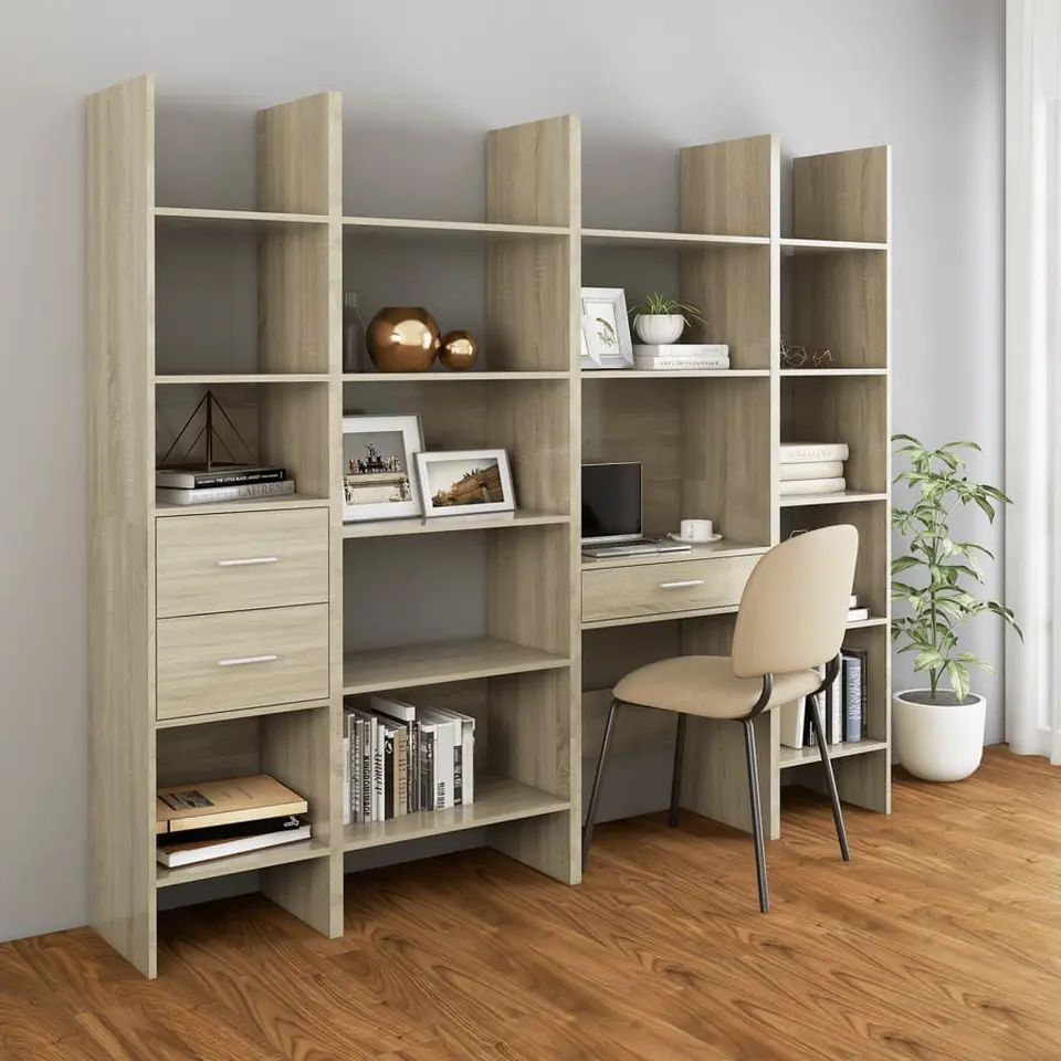 vidaXL - Boekenkast - Bruin - Bewerkt hout