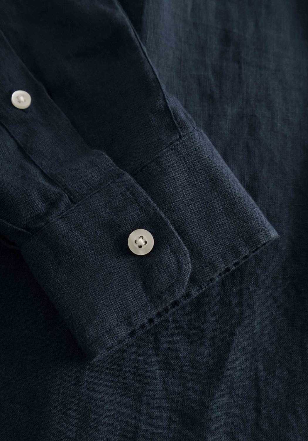 Knowledge Cotton Apparel Leinenhemd Regular Linen Shirt Total Eclipse