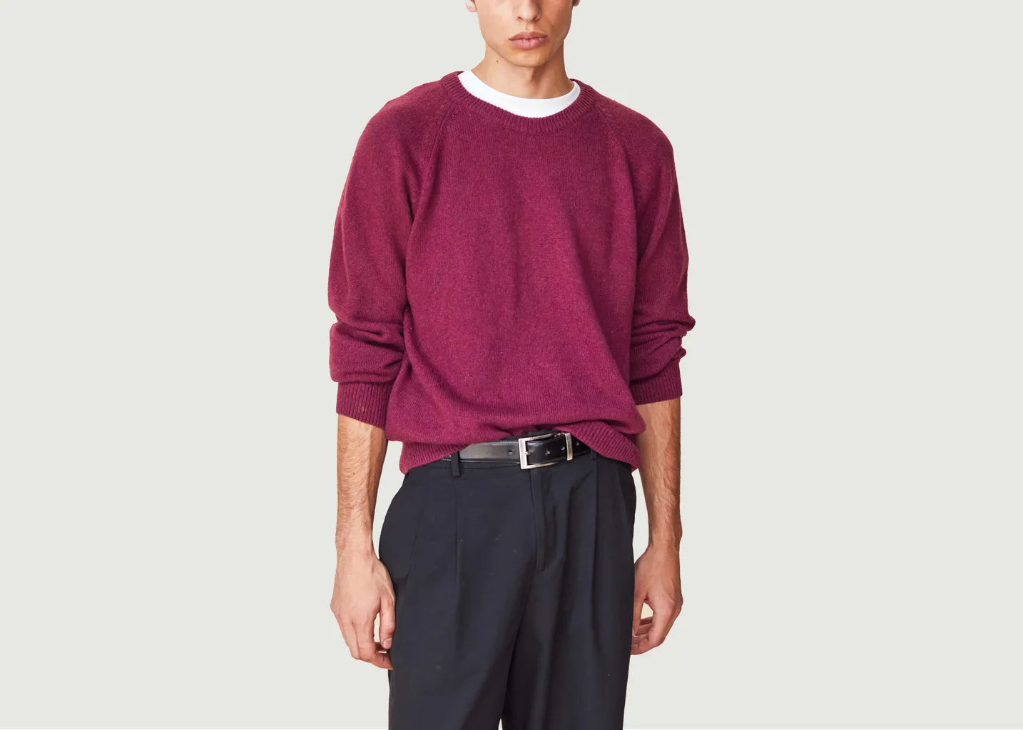 Pull Col Rond En Cachemire Tricot