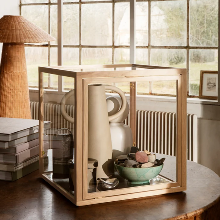 Ferm Living - Miru Glas Vitrine Montre, Eiche natur