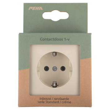 Peha Standard enkel geaard stopcontact crème