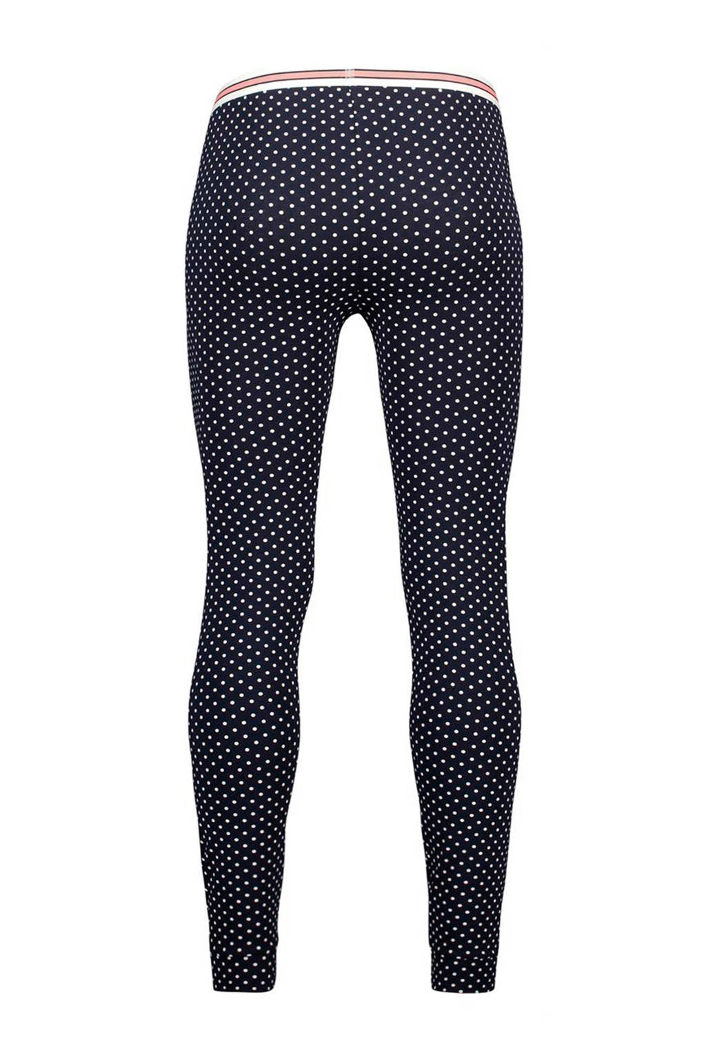 Noppies zwangerschapsloungebroek Isabel met stippen donkerblauw/wit