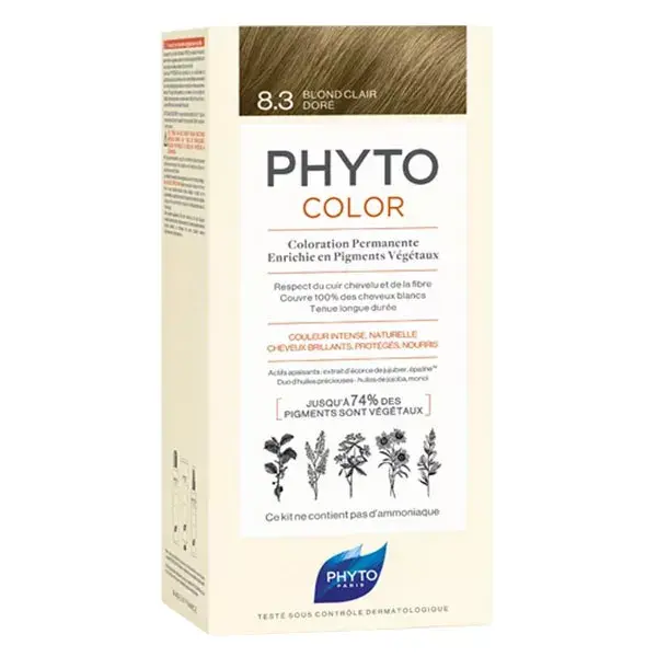Phyto PhytoColor Coloração Permanente para Cabelo nº 8.3 Loiro Dourado Claro