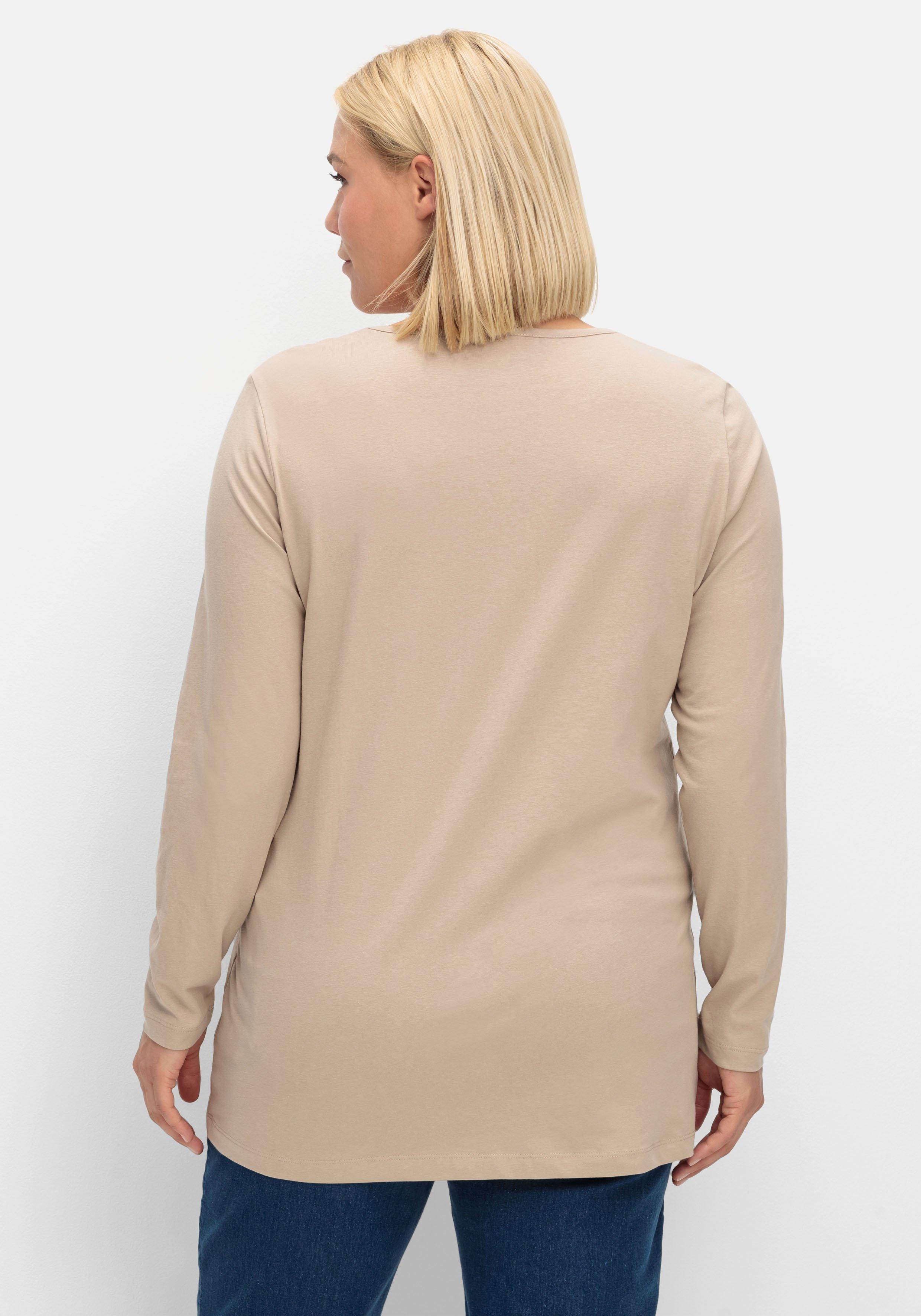 Longshirt mit aufgesetzten Taschen