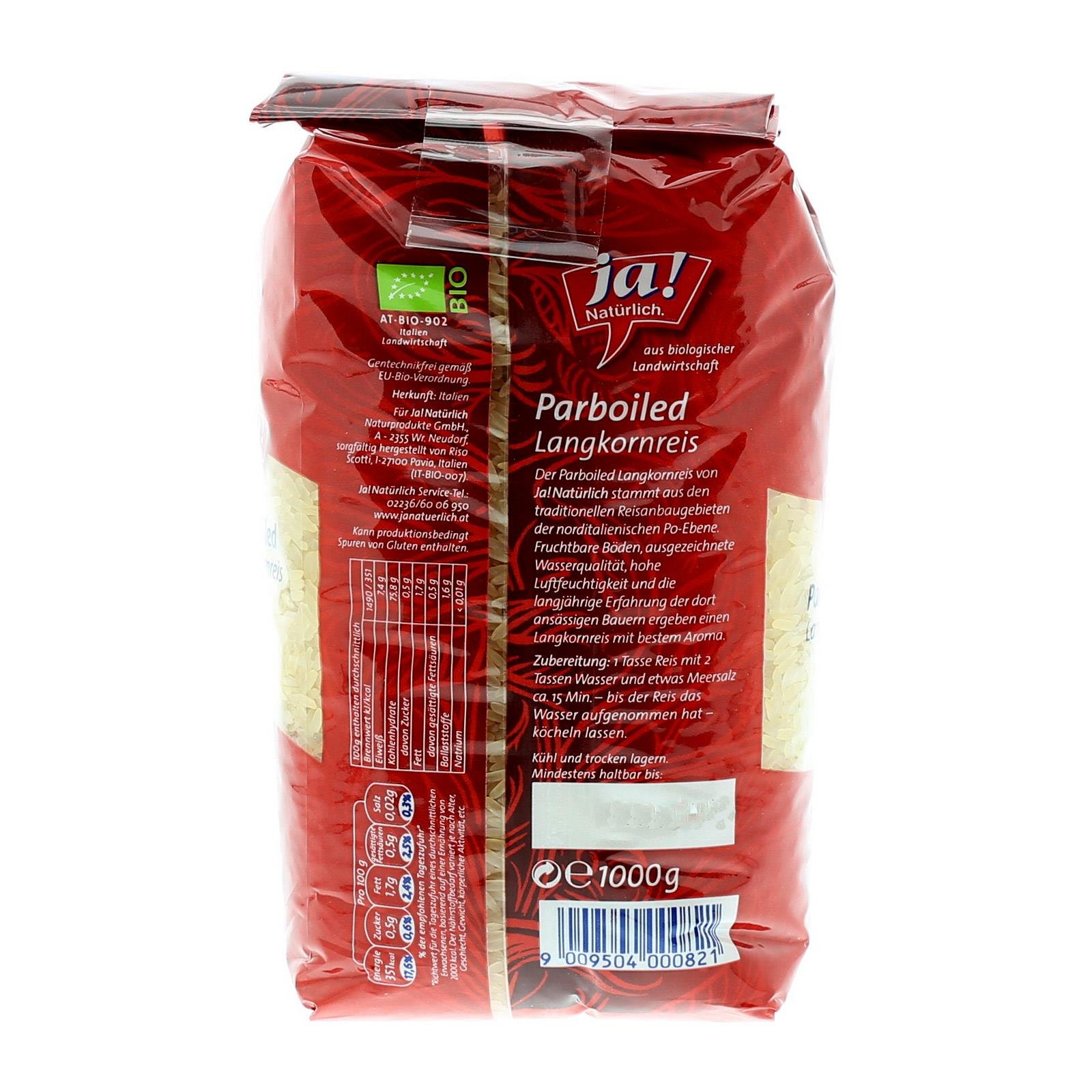 Ja! Natürlich Parboiled Reis Weiß