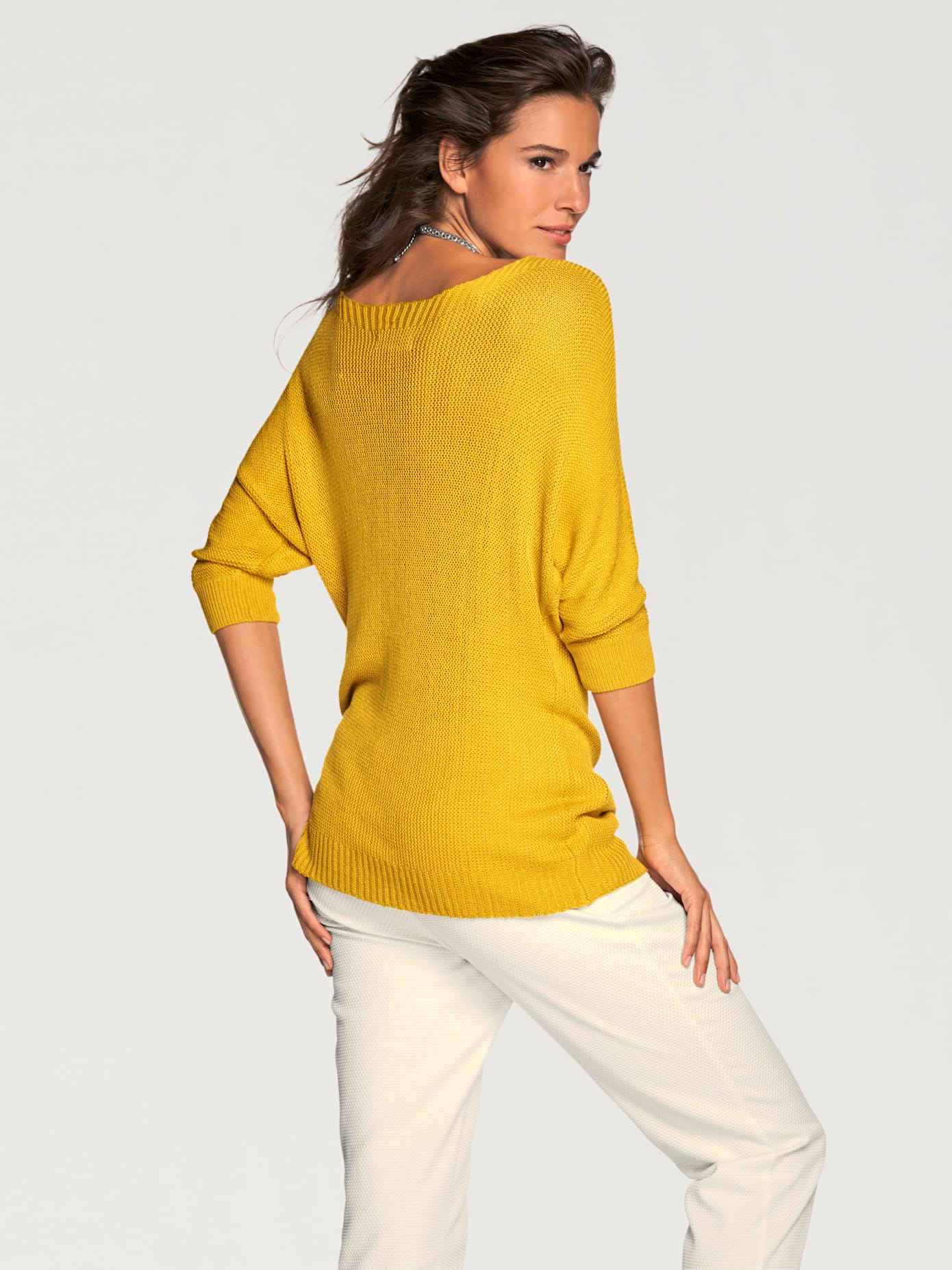 Pull encolure en u superbe tricot fin