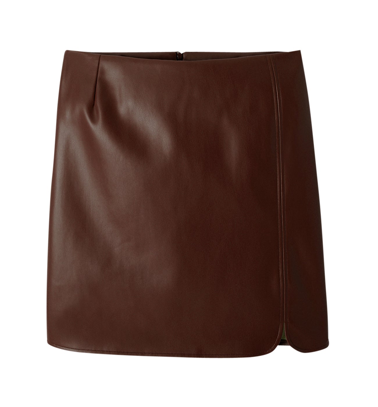 Mini-jupe effet cuir Femme - Bordeaux