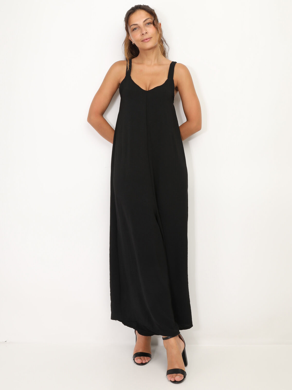 Combinaison fluide oversize- Noir