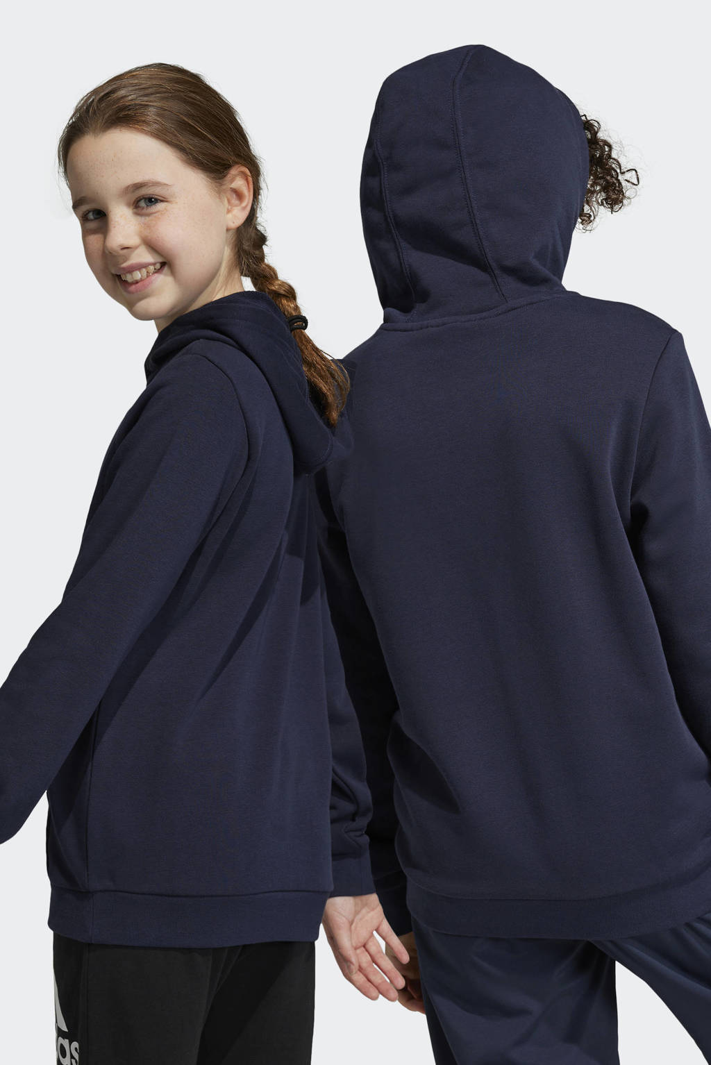 adidas hoodie donkerblauw