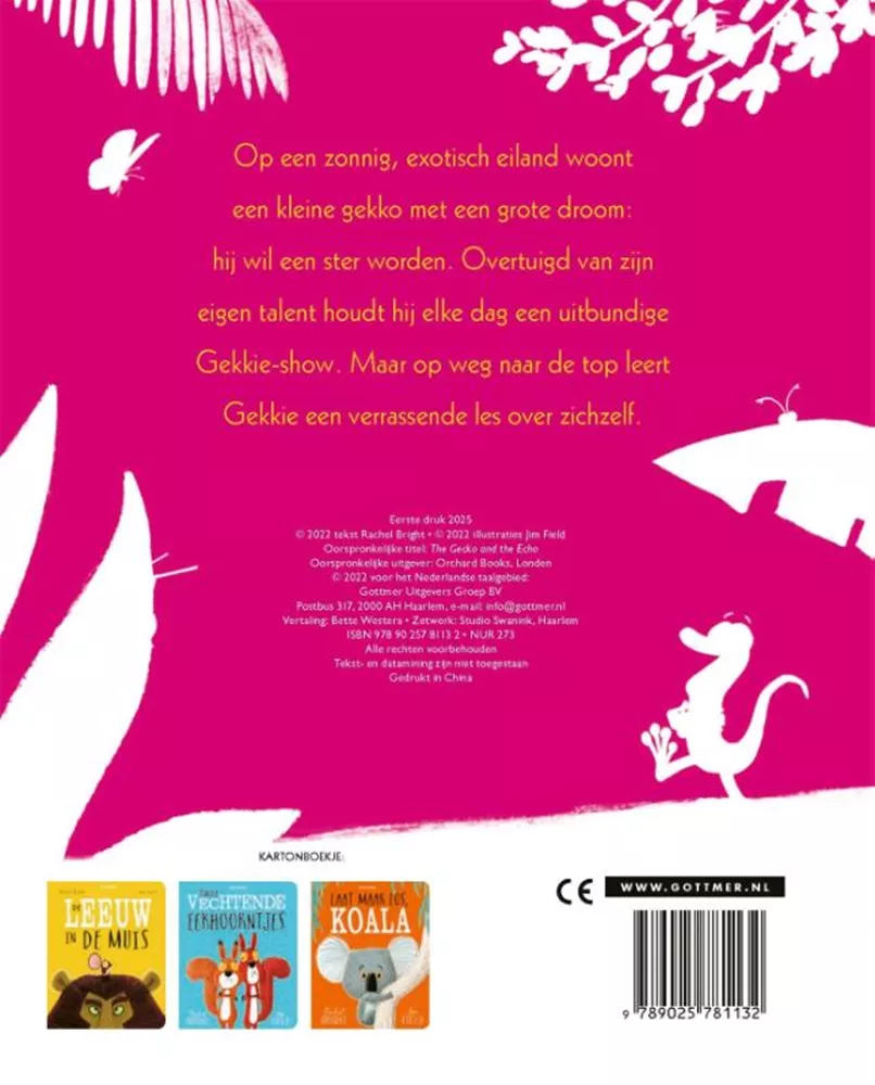 Kartonboek: Gekkie de gekko 3+