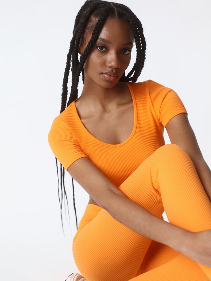 Leggings sem costura - Laranja