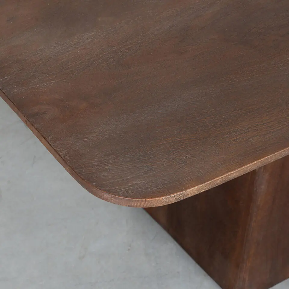LABEL51 Eetkamertafel Owen - Espresso - Mangohout
