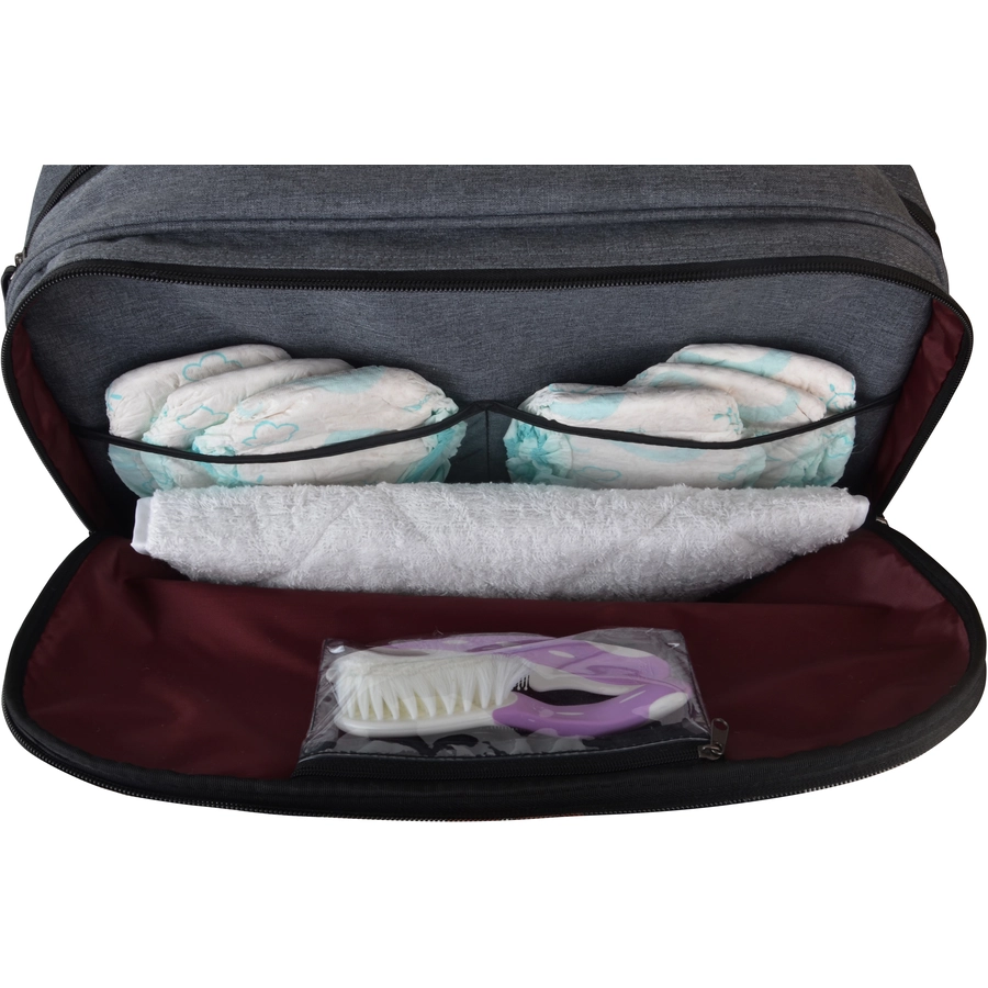 BABY ON BOARD Wickeltasche Daily Smoke Grau