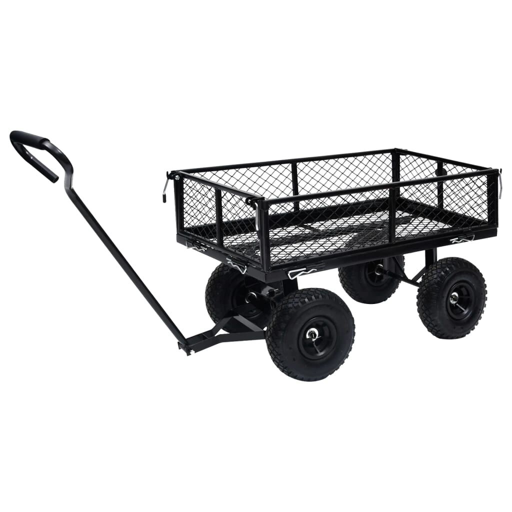 vidaXL Tuinhandtrolley Zwart 250 kg