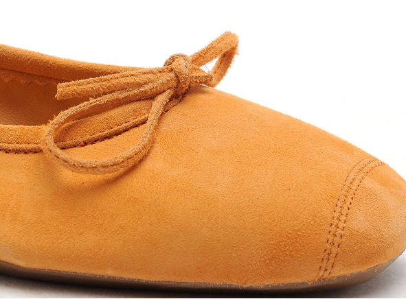 Reqins ballerines femme harmonie cuir velours orange