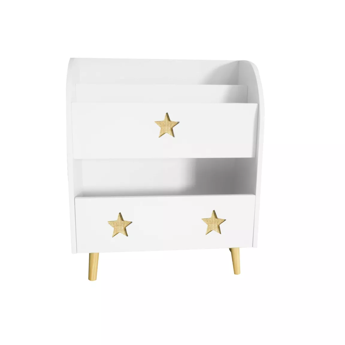Bibliothèque enfant bois (H72 cm) Stars Blanche