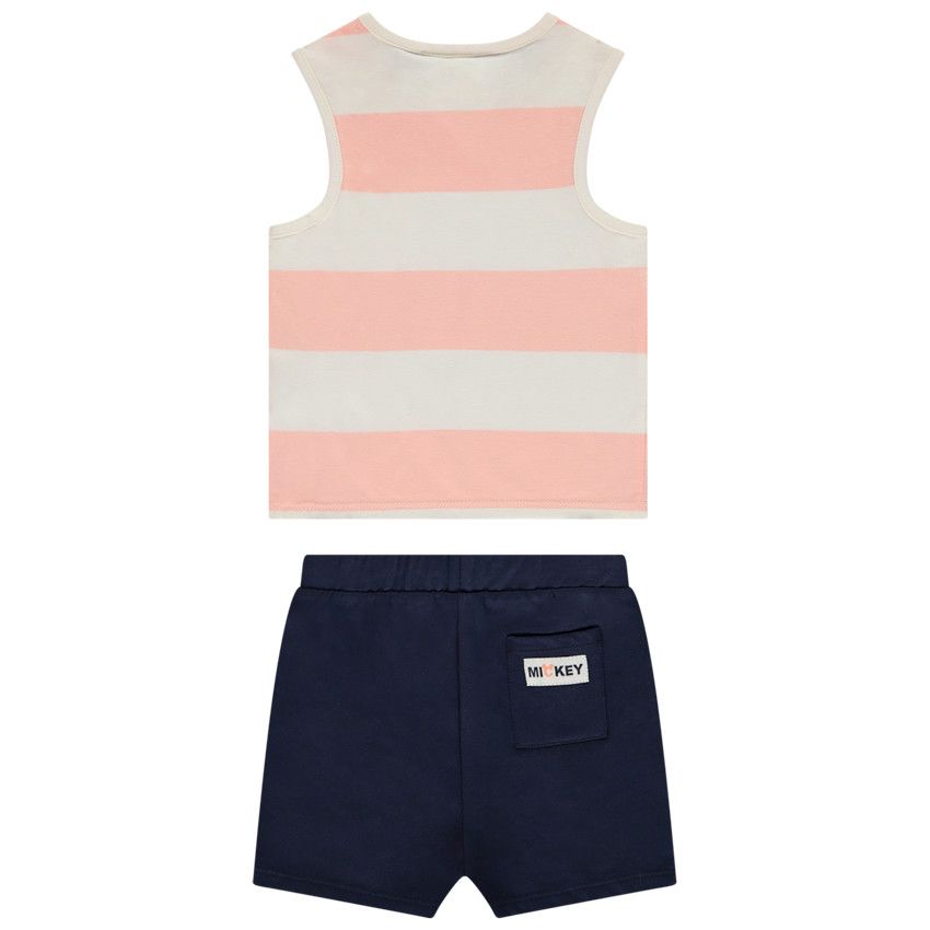 Ensemble short molleton + débardeur Mickey Disney pour bébé garçon - Bleu marine