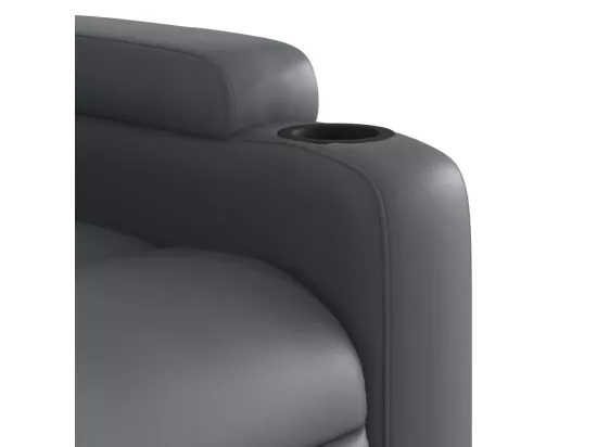 Fauteuil inclinable électrique Gris Similicuir