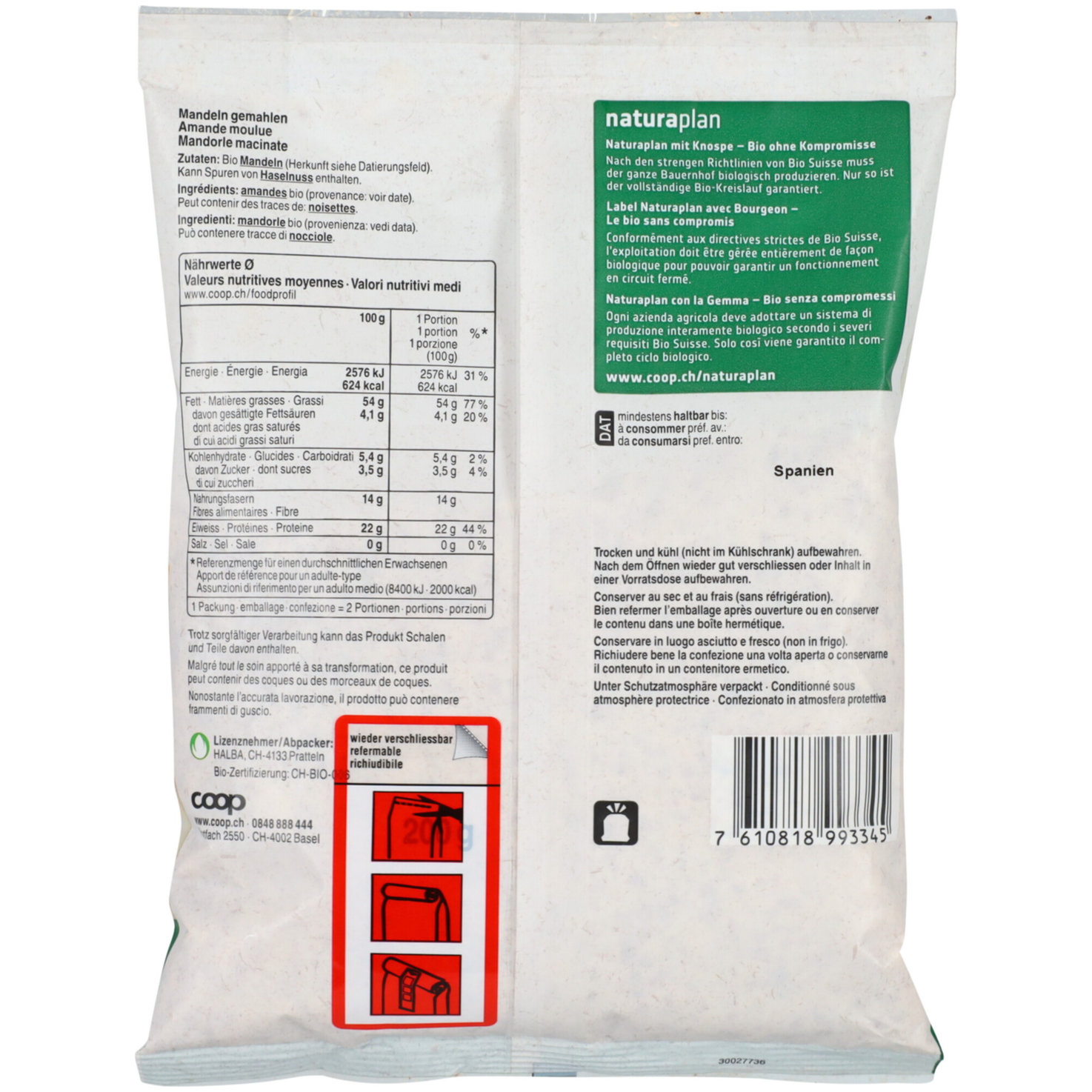 Naturaplan Bio Mandeln gemahlen