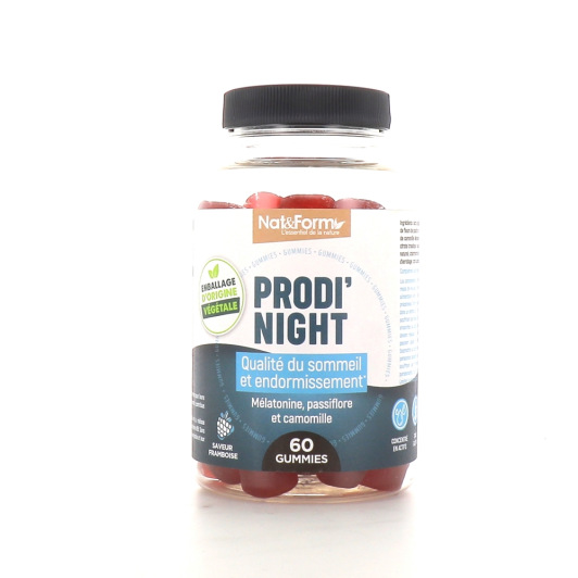 Nat & Form Prodi Night gummies sommeil - Mélatonine et plantes