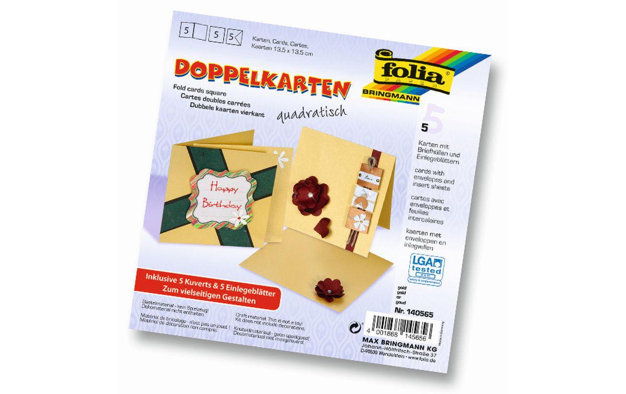 Blankokarte 220 g/m² quadratisch GoldBlankokarte