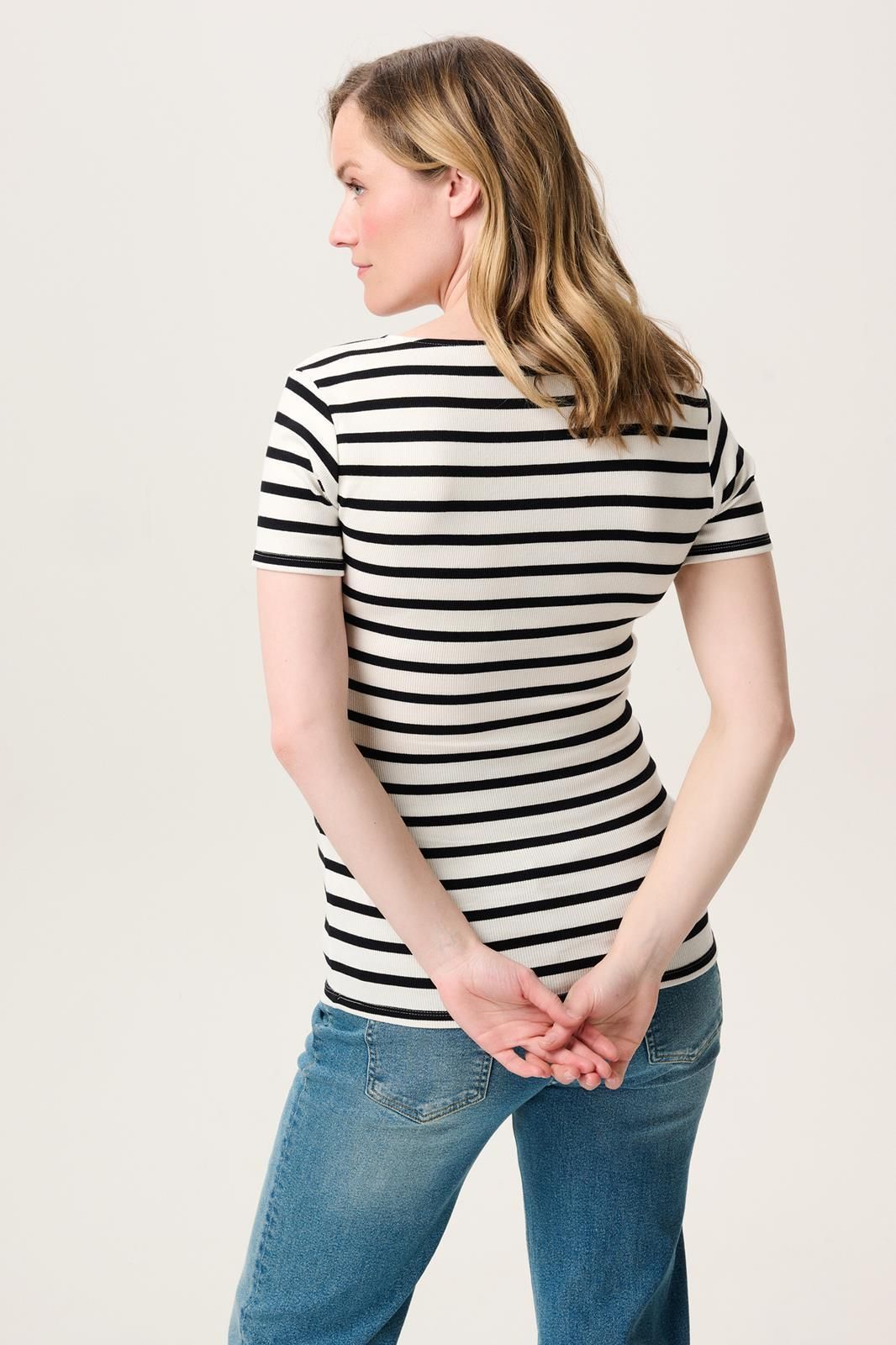 Noppies Maternity Voedingstop Sanson - Cream Stripe