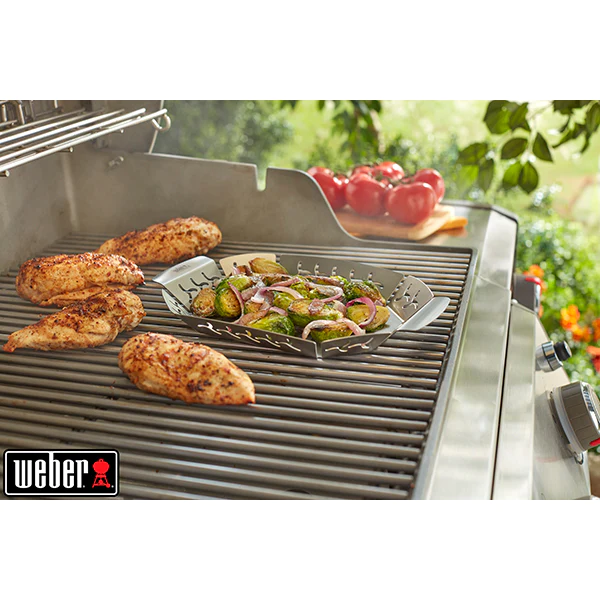 Grand panier à légumes en acier inoxydable Weber