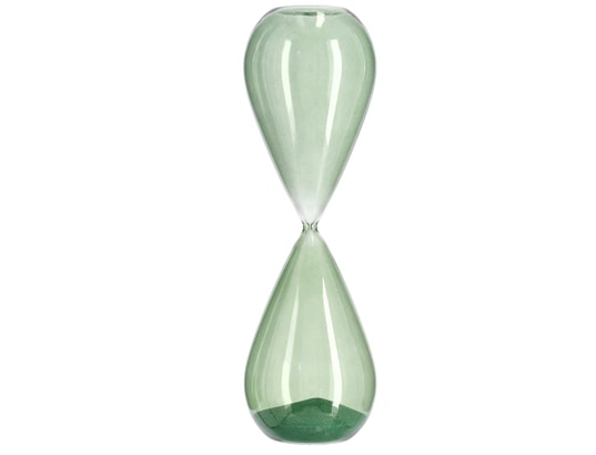 CONCEPT1 - Objets divers Lot de 2 sablier Kronos blanc vert D10 x h29 cm