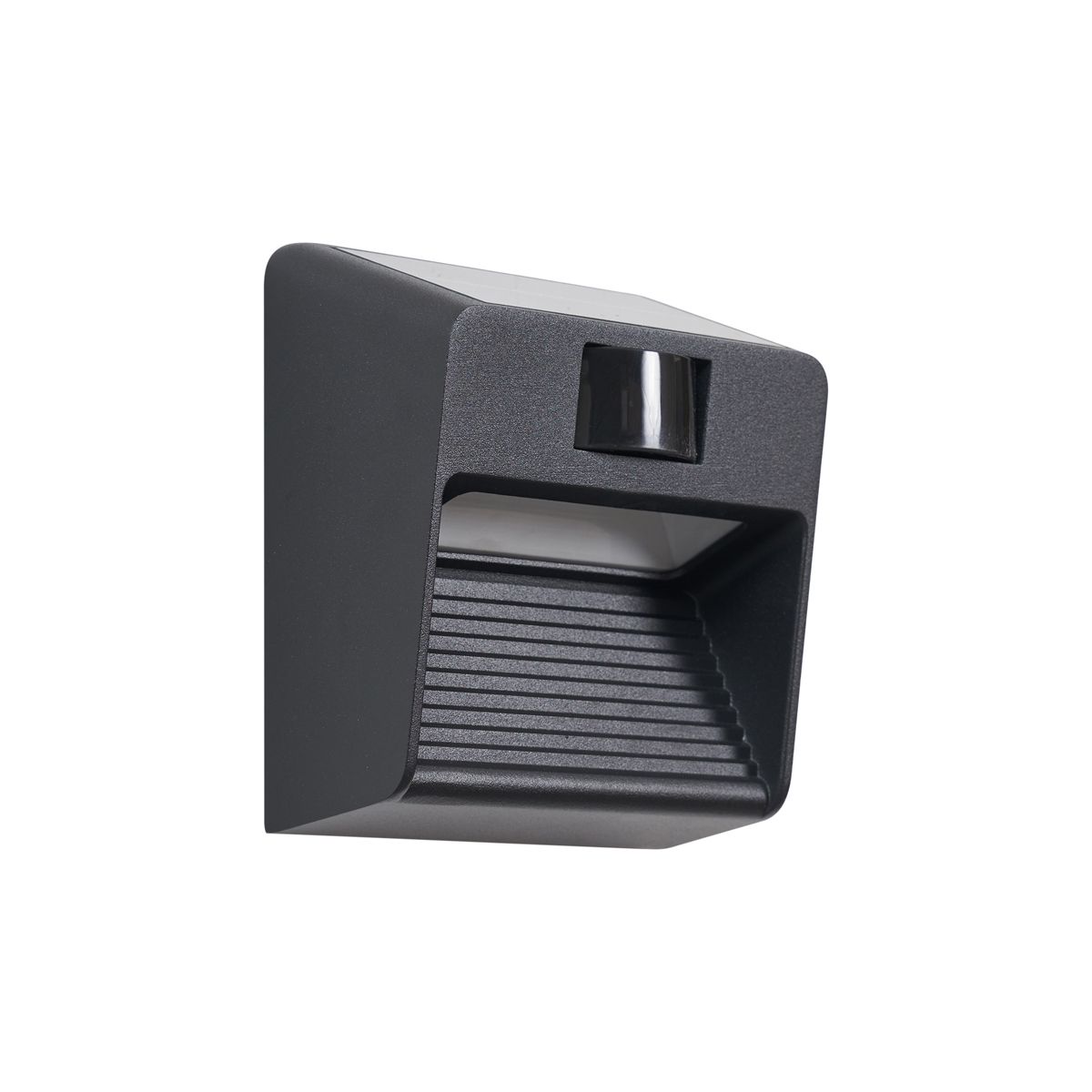 Wandlamp zwart incl. LED IP54 met bewegingssensor solar - Border
