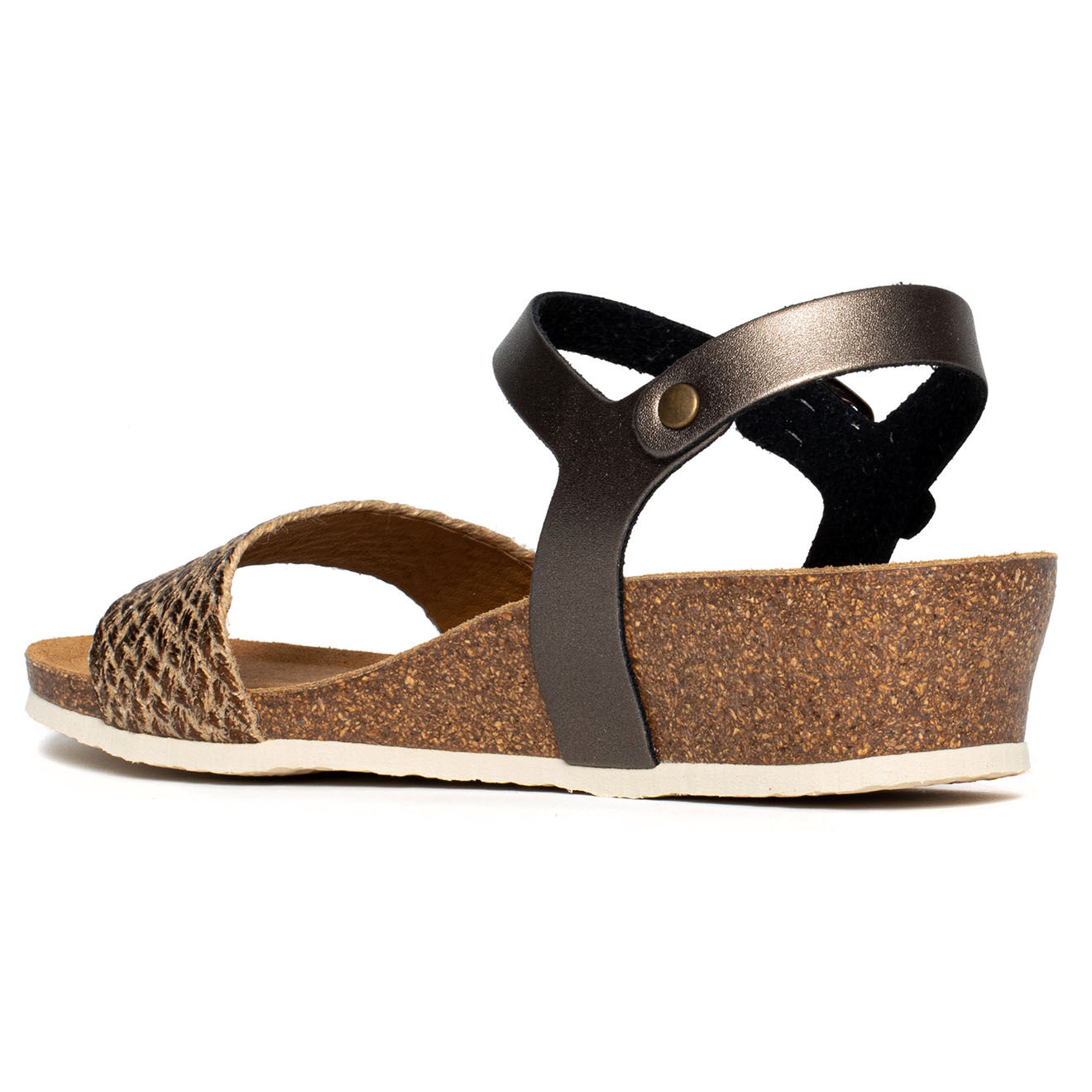 Sunbay Sandales compensées Esperance bronze - Talon 4 cm