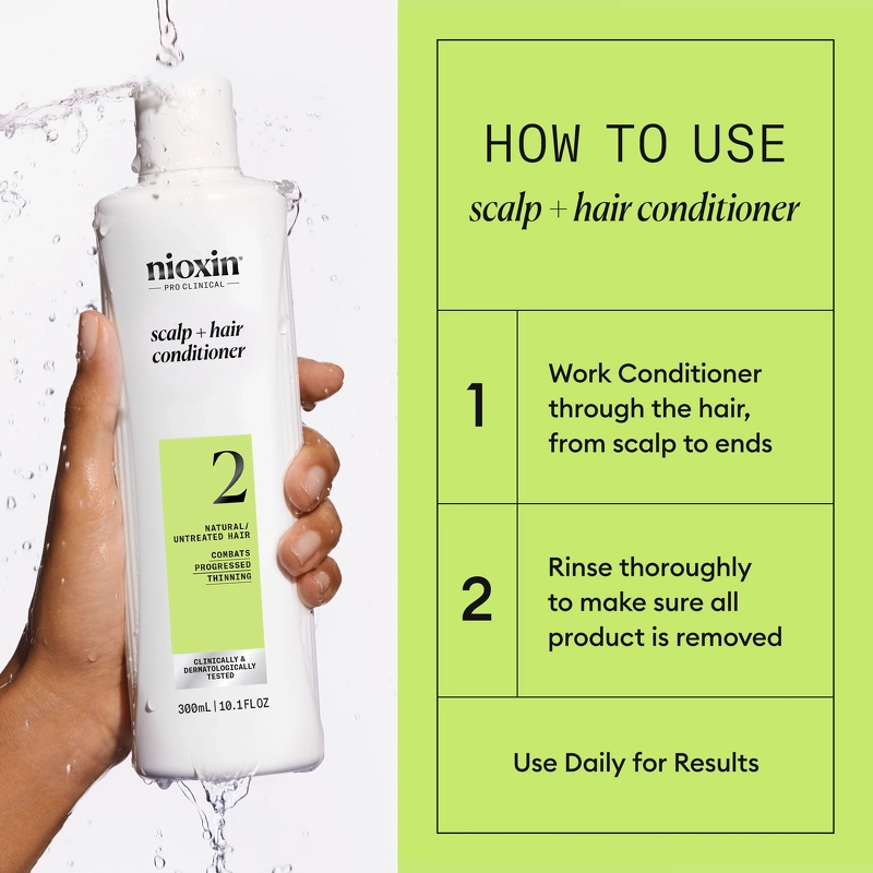 Nioxin System 2 Scalp + Hair Conditioner 300 ml - Natural/Untreated Hair